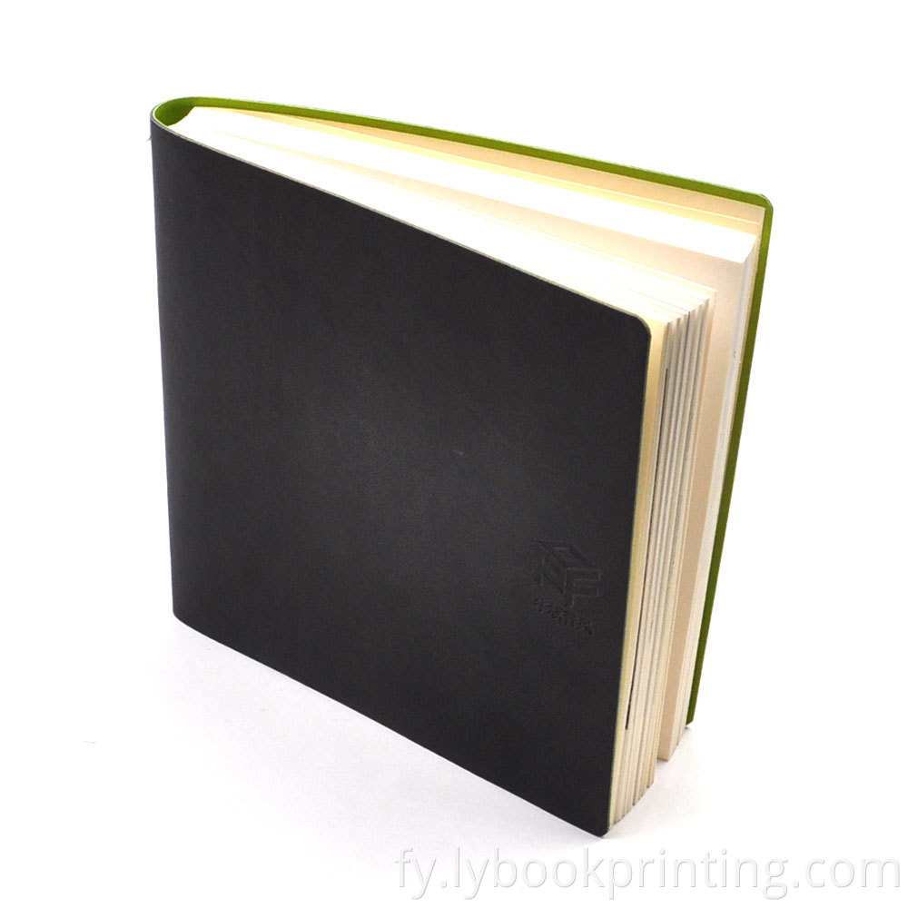 Oanpaste Pu Leatherette Cover Notebook Softcover Formele Business Style Journals mei papieren pocket